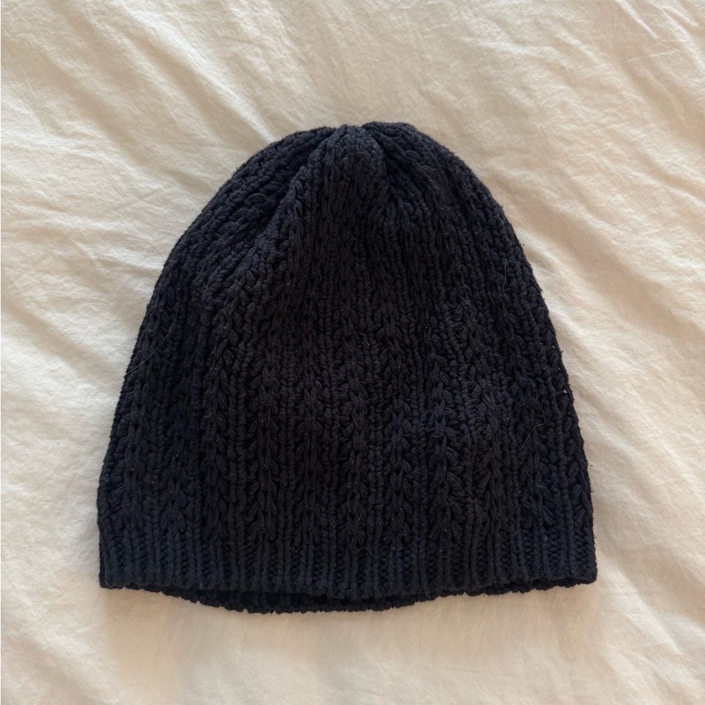 Black Slouchy Knit Beanie